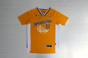 Maillot De Basket Golden State Warriors Thompsons 11 Manches Courtes Tissus Sportif Fans Edition Jaune